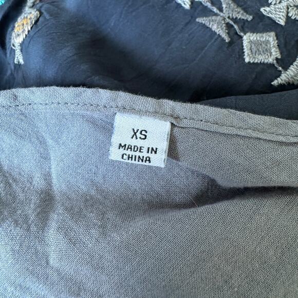 Johnny Was Embroidered Mini Dress Navy - Picture 9 of 12